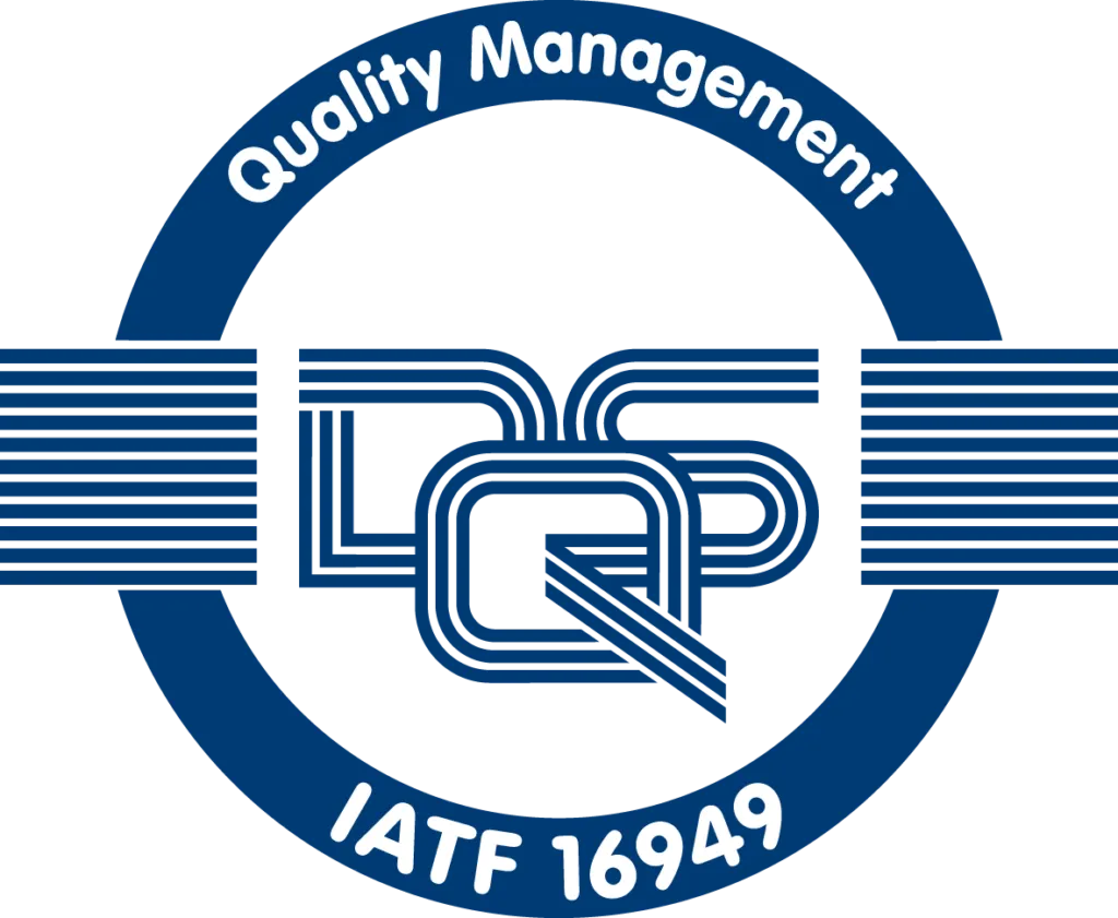 Zertifizierungszeichen der DQS für Qualitätsmanagement nach der Norm IATF 16949