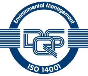 Zertifizierungszeichen der DQS für Umweltmanagement nach der Norm ISO 14001