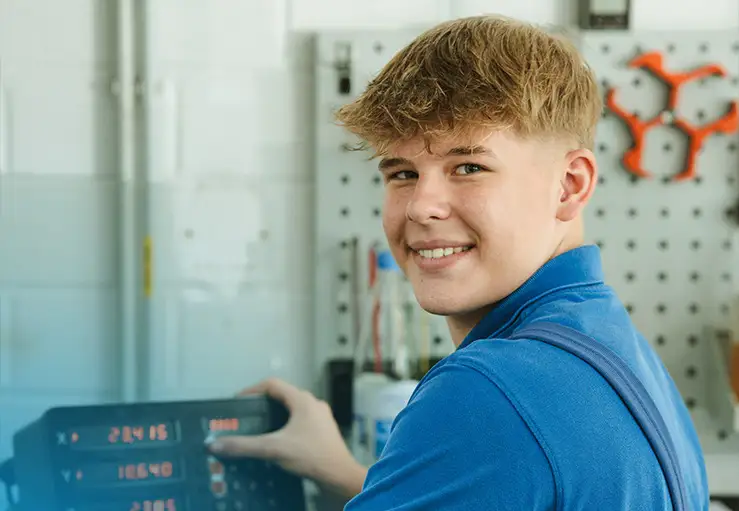 Pieron apprentice at work at the Bocholt site