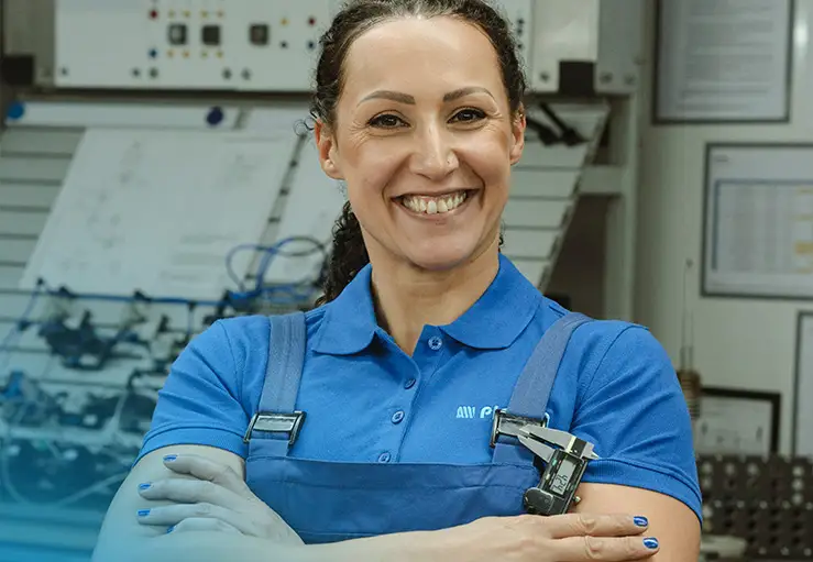 Pieron employee in production at the Bocholt site