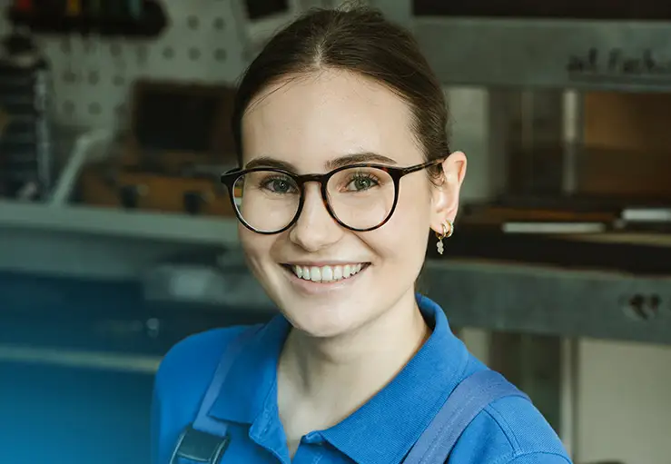Portrait of a Pieron employee at the workplace