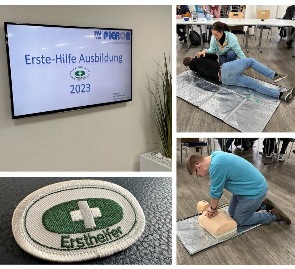 First aid training at Pieron