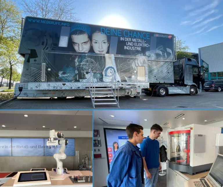 Career information in the M+E InfoTruck at Pieron