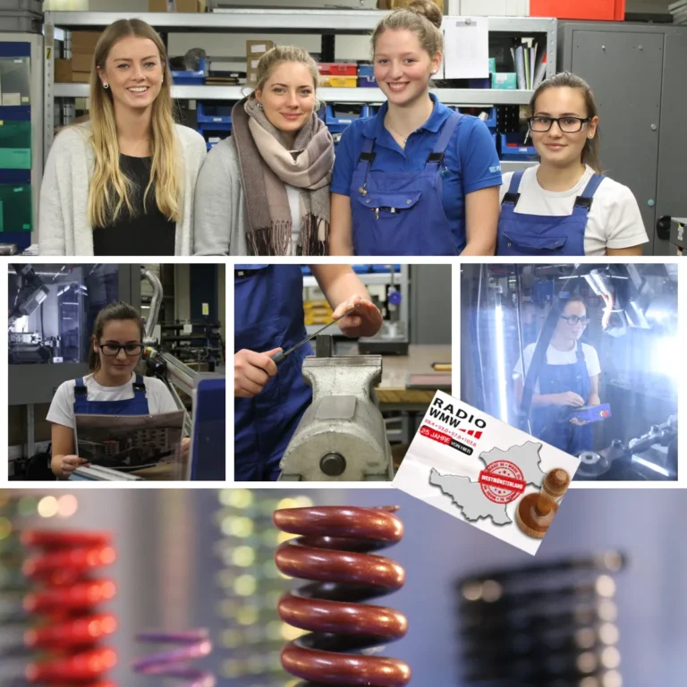 Photo collage for the Made in Westmünsterland radio feature with shots from production